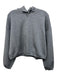 Spanx Size L Gray Modal & Polyester Long Sleeve Cropped Hoodie Sweater Gray / L