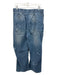 We The Free Size M Medium Wash Cotton Paint Splatter Drawstring Waist Jeans Medium Wash / M