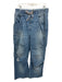 We The Free Size M Medium Wash Cotton Paint Splatter Drawstring Waist Jeans Medium Wash / M