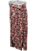 Free People Size Large Red, Green & Blue Linen Blend Short Puff Sleeve Pant Set Red, Green & Blue / Large