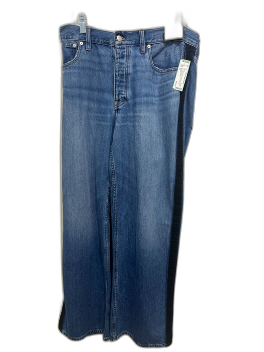 Madewell Size 30 Med Wash Cotton Denim Button Fly Side Stripe High Rise Jeans Med Wash / 30