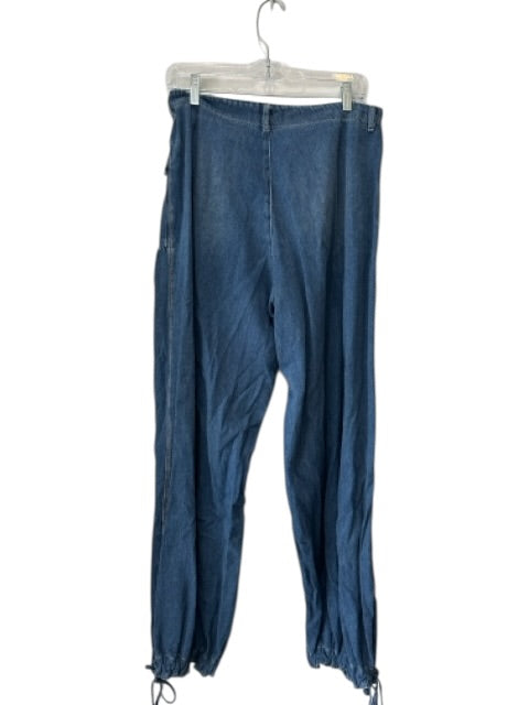 We The Free Size 30 Med Wash Cotton Denim Zip & Snaps Patch Pocket baggy Jeans Med Wash / 30