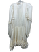 Free People One Size M Cream Viscose Long Balloon Sleeve Lace Detail Dress Cream / M
