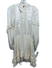 Free People One Size M Cream Viscose Long Balloon Sleeve Lace Detail Dress Cream / M