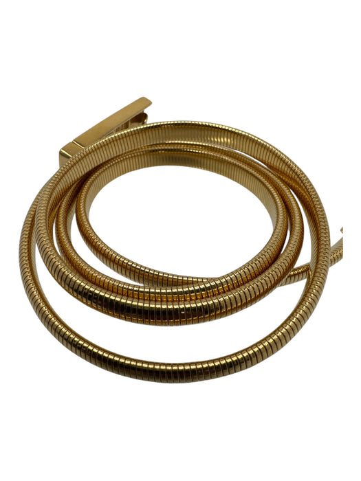 St. John Gold Tone Metal Stretch Text Hook & Eye Thin Belts Gold Tone / 28