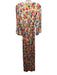 Lovers + Friends Size XS White & Multi Polyester Floral Long Flare Sleeve Romper White & Multi / XS