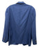 Ventura Blue Wool Blend Solid Patch Pocket 2 Button Men's Blazer Blue / est 40s
