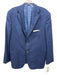 Ventura Blue Wool Blend Solid Patch Pocket 2 Button Men's Blazer Blue / est 40s