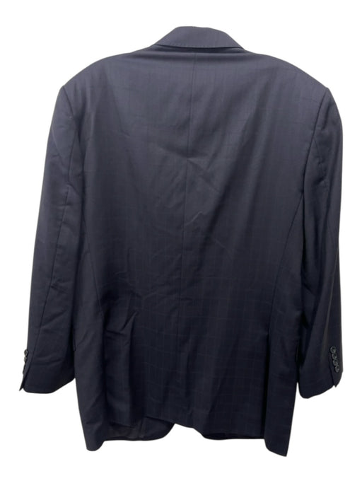 No Brand Black & Purple Wool Plaid 2 Button Men's Blazer Black & Purple / 40