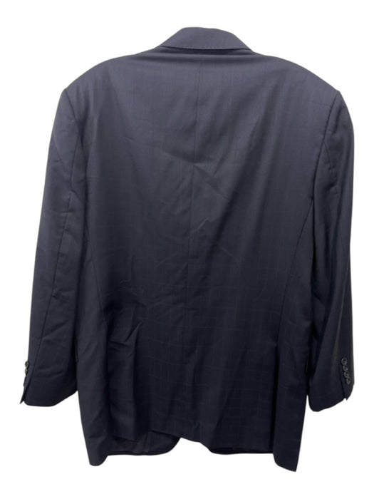 No Brand Black & Purple Wool Plaid 2 Button Men's Blazer Black & Purple / 40