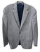 David Donahue Gray & Blue Wool Blend Plaid 2 Button Men's Blazer Gray & Blue / 42
