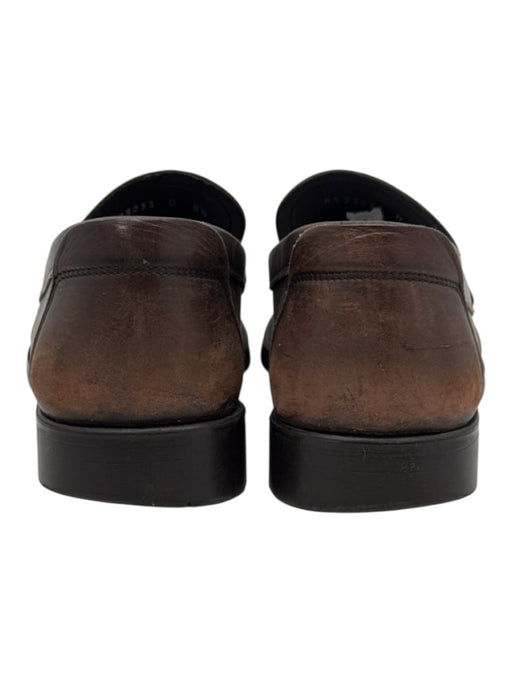 Ferragamo Shoe Size 8.5 AS IS Brown Leather Solid Stacked Heel Dress Men's Shoes Brown / 8.5