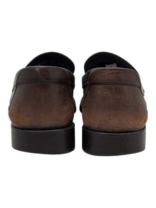 Ferragamo Shoe Size 8.5 AS IS Brown Leather Solid Stacked Heel Dress Men's Shoes Brown / 8.5