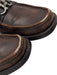 Ferragamo Shoe Size 8.5 AS IS Brown Leather Solid Stacked Heel Dress Men's Shoes Brown / 8.5