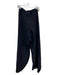 Bryn Walker Size Est L/XL Black Linen Solid Elastic Waist Wide Leg Pants Black / Est L/XL