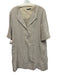 Elie Tahari Size M Beige Ramie Textured 3/4 Sleeve Open Front Below knee Jacket Beige / M