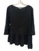Bryn Walker Size S Black Linen Long Flare Sleeve Peplum Hip Length Top Black / S