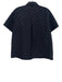 Lafayette 148 Size 0 Navy Blue Viscose Short Sleeve Puckered Top Navy Blue / 0