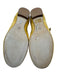 Ann Mashburn Shoe Size 37 Yellow Suede Round Toe Grosgrain Trim Mary Jane Flats Yellow / 37