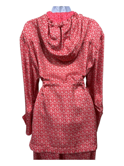 Salvatore Ferragamo Size Est S/M Pink & Red silver tone hardware Logo Jacket Pink & Red / Est S/M
