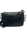 Prada Black Calf Leather Flap Triangle Logo Gaufre Crossbody Bag Black / Small
