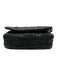 Prada Black Calf Leather Flap Triangle Logo Gaufre Crossbody Bag Black / Small