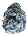 J. McLaughlin Blue & White Wool All Over Print Fringe Accent scarf Blue & White / Large