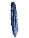 J. McLaughlin Blue & White Wool All Over Print Fringe Accent scarf Blue & White / Large