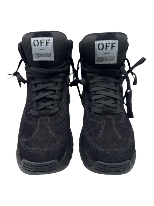 Off-White Shoe Size 44 NWT Black Suede High Top Lace Up Men's Boots Black / 44