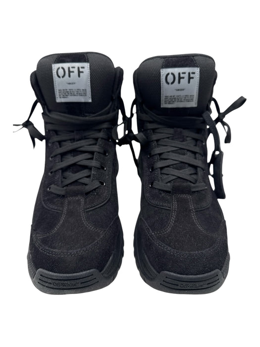 Off-White Shoe Size 44 NWT Black Suede High Top Lace Up Men's Boots Black / 44