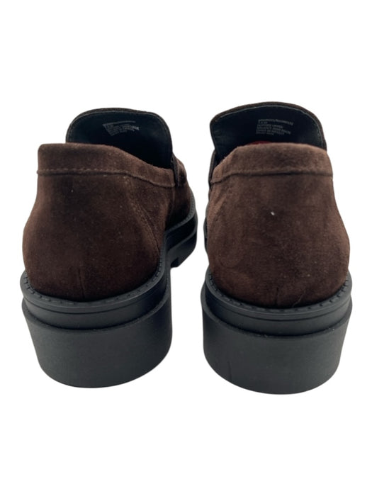 Steve Madden Shoe Size 7.5 Brown & Gold Suede Gold Detail Platform Loafers Brown & Gold / 7.5