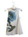 Ted Baker Size 2 White, Green & Blue No Fabric Tag Sleeveless Tie at Neck Top White, Green & Blue / 2