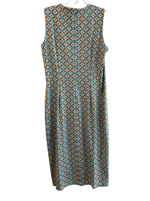 J Mclaughlin Size Medium Yellow & Blue No Fabric Tag Crew Neck Sleeveless Dress Yellow & Blue / Medium