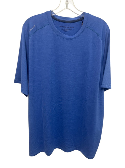 Peter Millar NWT Size XL Blue Synthetic Solid Athletic T Shirt Short Sleeve Blue / XL