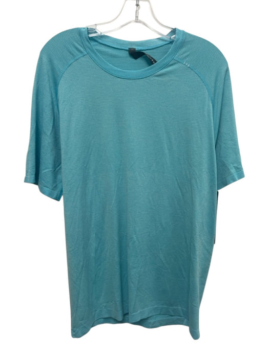 Lululemon NWT Size L Light blue Synthetic Solid Athletic T Shirt Short Sleeve Light blue / L