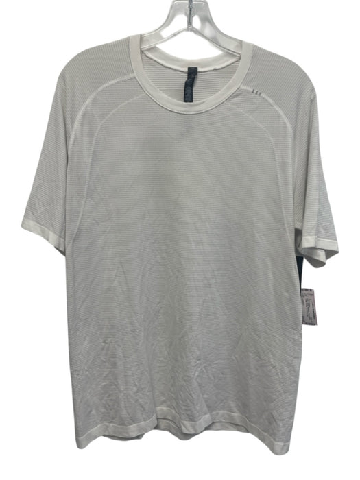 Lululemon NWT Size L White Synthetic Solid Athletic Men's Short Sleeve White / L