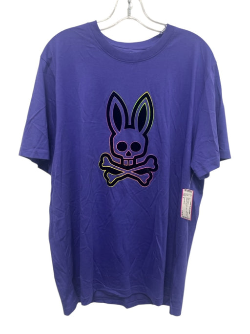 Psycho Bunny NWT Size 6 Purple Cotton logo T shirt Crew Men's Short Sleeve Purple / 6
