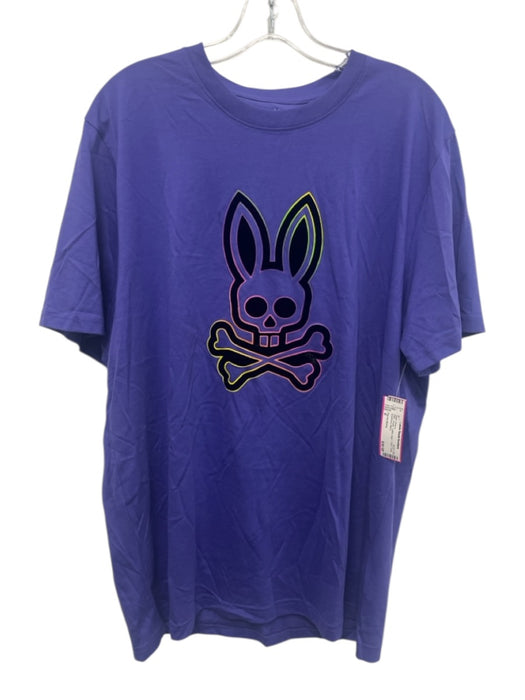 Psycho Bunny NWT Size 6 Purple Cotton logo T shirt Crew Men's Short Sleeve Purple / 6