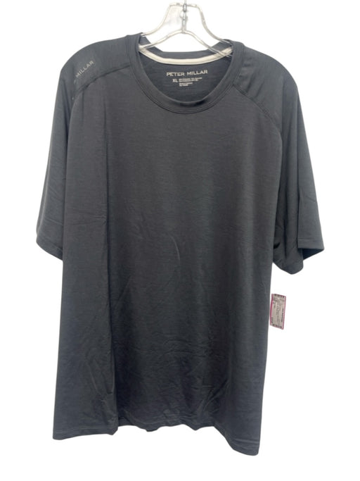 Peter Millar NWT Size XL Gray Synthetic Solid Athletic T Shirt Short Sleeve Gray / XL