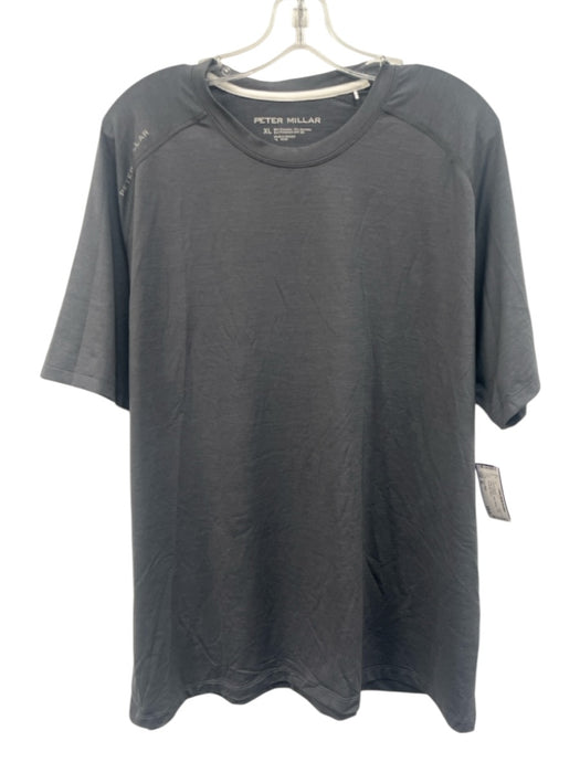 Peter Millar Size XL Gray Synthetic Solid Athletic T Shirt Men's Short Sleeve Gray / XL