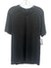 Lululemon Size L Gray Black Synthetic Heathered T shirt Athleisure Short Sleeve Gray Black / L