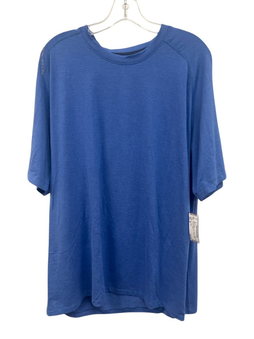 Peter Millar Size XL Blue Synthetic Solid Athletic T Shirt Men's Short Sleeve Blue / XL
