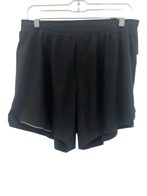 Lululemon Size Est M Black Synthetic Holes Athletic Running Men's Shorts Black / Est M