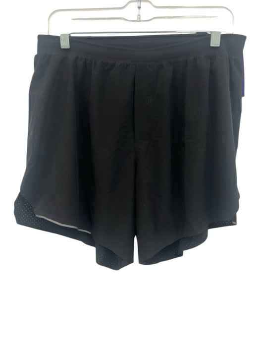 Lululemon Size Est M Black Synthetic Holes Athletic Running Men's Shorts Black / Est M