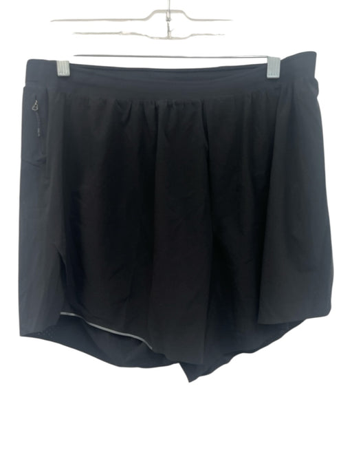 Lululemon Size XL Black Synthetic Solid Athletic Running Men's Shorts Black / XL