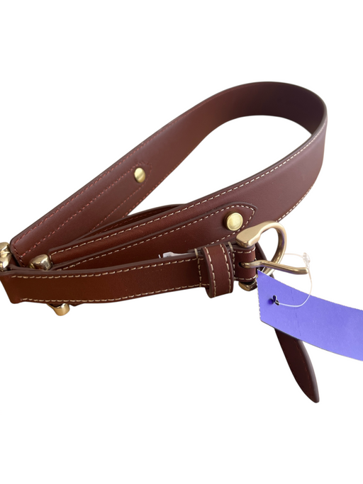 J. McLaughlin Brown Leather Gold hardware Buckle Belts Brown / M