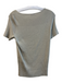 Akris Size 12 Beige Silk Square Neck Knit Short Sleeve Top Beige / 12