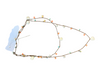 Liz Paiacios Brown & Multi Metal Stone Lobster Clasp Long Necklace Brown & Multi