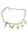 Felicia Metal Lobster Clasp Stones Dangle Necklace