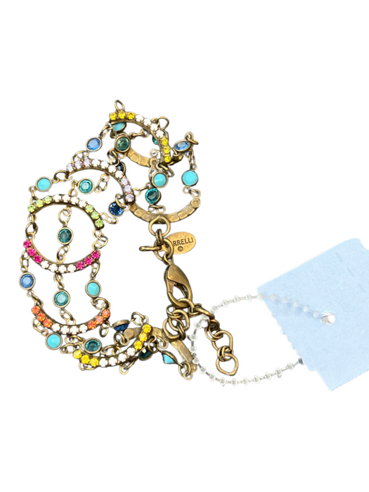 Sorrelli Multi Metal Beaded Crystals Lobster Clasp Bracelet Multi